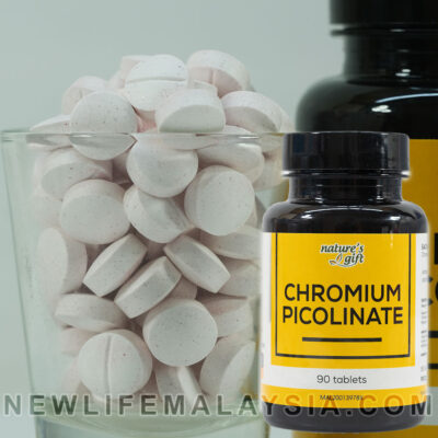 Chromium Picolinate - 90 Tablets Blood Sugar Control, Weight Loss, Lowers Cholesterol, Fights Acne