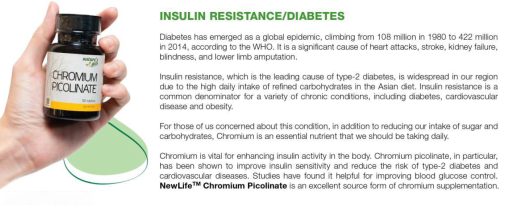 Chromium Picolinate - 90 Tablets Blood Sugar Control, Weight Loss, Lowers Cholesterol, Fights Acne - Image 4