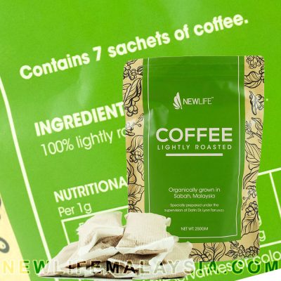 Coffee Enema - Organic Sabah 250gm Sachet, Lightly Roasted, Certified Organic, Detoxifies Liver