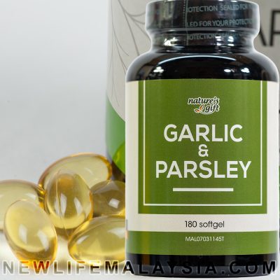 Garlic & Parsley Oil - Supports Heart Health, Fights Colds & Cancer, Antioxidant Boost 180 Softgels