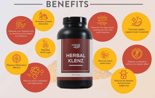 Klenz Herbal Matrix Powder - Psyllium Husk, Clean Intestine, Apple Pectin, Reduce Constipation, Removes Encrustation - Image 4