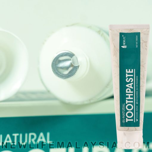 Toothpaste El-Natural - No Fluoride, 100g, Natural Ingredients, Antibacterial, Prevents Tooth Decay, Freshens Breath, Heals Gums - Image 2