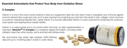 Vitamin C Complex - Sustained Release, High Potency Antioxidant, Immune System, Bioflavonoids for Enhanced Absorption - Image 4